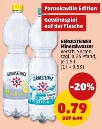 PENNY GEROLSTEINER Mineralwasser Angebot