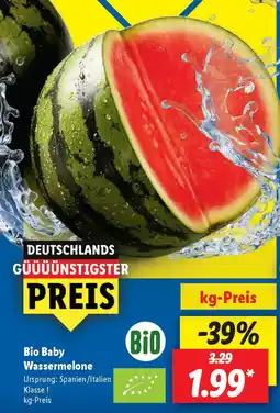 Lidl Bio Baby Wassermelone Angebot