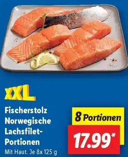 Lidl Fischerstolz Norwegische Lachsfilet Portionen Angebot
