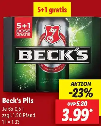 Lidl Beck's Pils Angebot