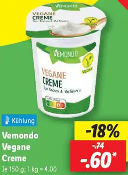 Lidl Vemondo Vegane Creme Angebot