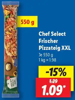 Lidl Chef Select Frischer Pizzateig XXL Angebot