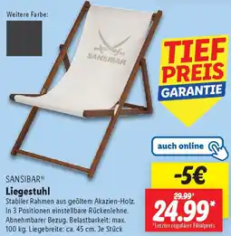 Lidl SANSIBAR Liegestuhl Angebot
