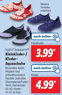 Lidl lupilu/pepperts! Kleinkinder-/ Kinder Aquaschuhe Angebot