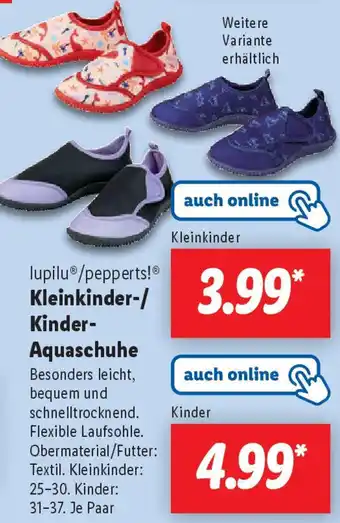 Lidl lupilu/pepperts! Kleinkinder-/ Kinder Aquaschuhe Angebot