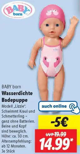 Lidl BABY born Wasserdichte Badepuppe Angebot