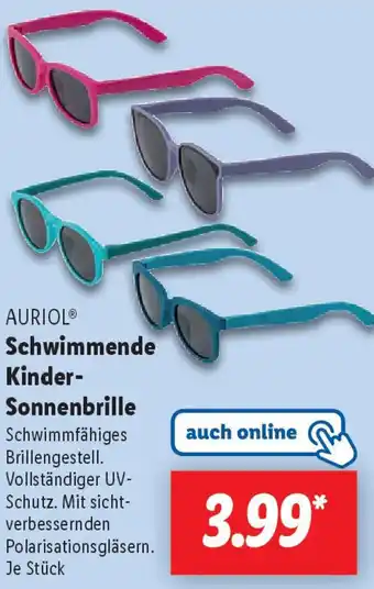 Lidl AURIOL Schwimmende Kinder Sonnenbrille Angebot