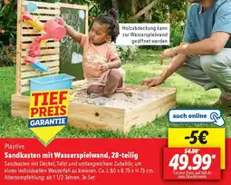Lidl Playtive Sandkasten mit Wasserspielwand, 28-teilig Angebot