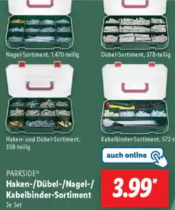 Lidl PARKSIDE Haken-/Dübel-/Nagel-/ Kabelbinder-Sortiment Angebot