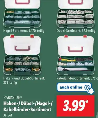 Lidl PARKSIDE Haken-/Dübel-/Nagel-/ Kabelbinder-Sortiment Angebot