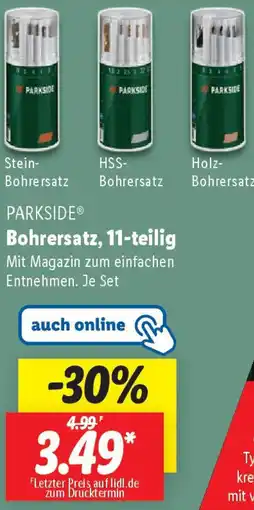 Lidl PARKSIDE Bohrersatz, 11-teilig Angebot