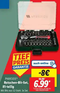 Lidl PARKSIDE Ratschen-Bit-Set, 81-teilig Angebot
