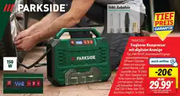 Lidl PARKSIDE Tragbarer Kompressor mit digitaler Anzeige Angebot