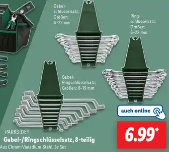 Lidl PARKSIDE Gabel-/Ringschlüsselsatz, 8-teilig Angebot