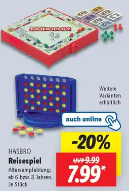 Lidl HASBRO Reisespiel Angebot