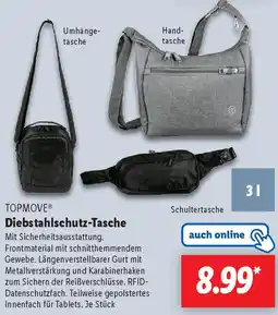 Lidl TOPMOVE Diebstahlschutz-Tasche Angebot