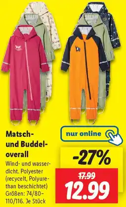 Lidl Matsch und Buddeloverall Angebot