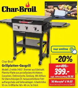Lidl Char-Broil Grillplatten-Gasgrill Angebot