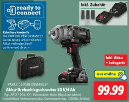 Lidl PARKSIDE PERFORMANCE Akku-Drehschlagschrauber 20 V/4 Ah Angebot
