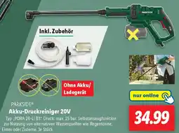 Lidl PARKSIDE Akku-Druckreiniger 20V Angebot