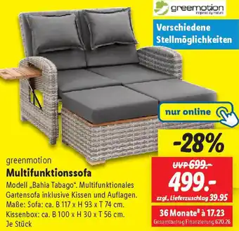 Lidl greenmotion Multifunktionssofa Angebot