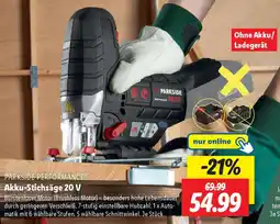Lidl PARKSIDE PERFORMANCE Akku-Stichsäge 20 V Angebot