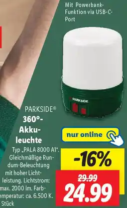 Lidl PARKSIDE 360° Akkuleuchte Angebot
