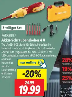 Lidl PARKSIDE Akku-Schraubendreher 4 V Angebot