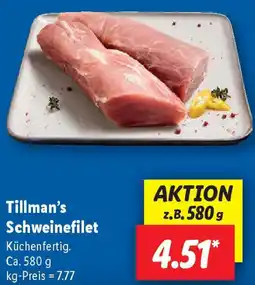 Lidl Tillman's Schweinefilet Angebot