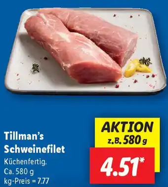 Lidl Tillman's Schweinefilet Angebot