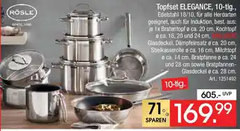 Zurbrüggen RÖSLE Topfset ELEGANCE, 10-tlg., Angebot