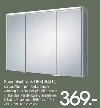 Zurbrüggen Spiegelschrank DEKORALU Angebot