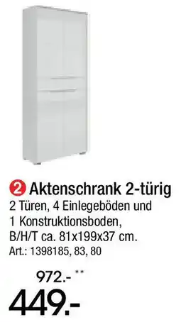 Zurbrüggen Aktenschrank 2-türig Angebot