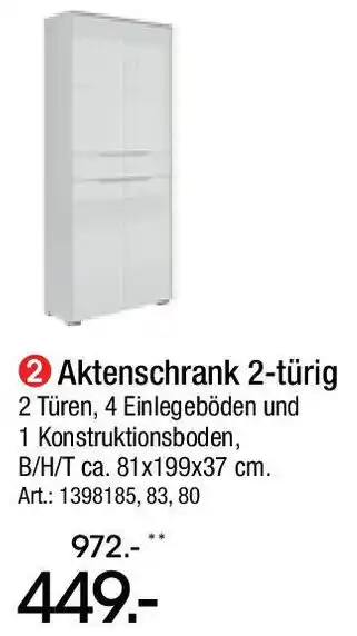 Zurbrüggen Aktenschrank 2-türig Angebot