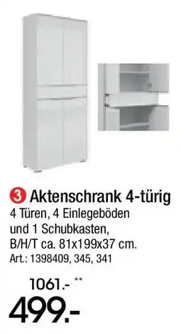 Zurbrüggen Aktenschrank 4-türig Angebot