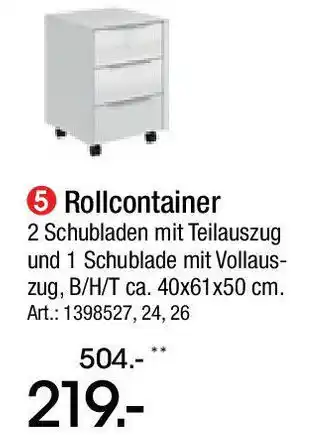 Zurbrüggen Rollcontaine5 Rollcontainer Angebot