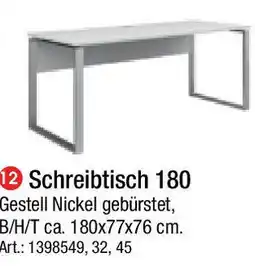 Zurbrüggen Schreibtisch 180 Angebot