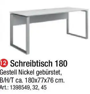 Zurbrüggen Schreibtisch 180 Angebot