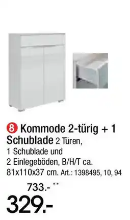 Zurbrüggen Kommode 2-türig +1 Schublade 2 Türen Angebot