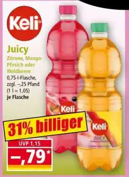 Norma Keli Juicy Zitrone, Mango-Pfirsich oder Waldbeere Angebot