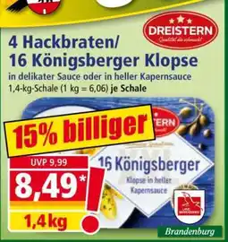 Norma 4 Hackbraten/16 Königsberger Klopse Angebot