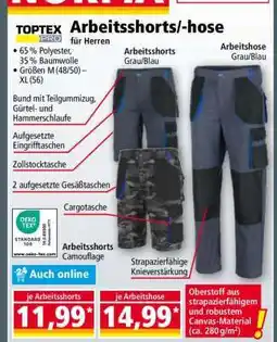 Norma Arbeitsshorts Grau/Blau Angebot