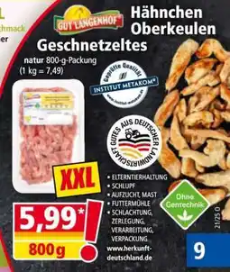 Norma Hähnchen Oberkeulen Geschnetzeltes Angebot