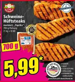Norma Schweine-Hüftsteaks Angebot