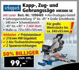 Norma Kapp-, Zug- und Gehrungssäge HM2000 SE Angebot