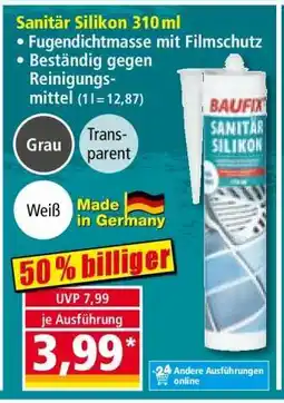 Norma Sanitär-Silikon 310 ml Angebot