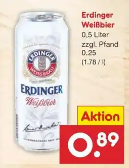 Netto Marken-Discount Erdinger Weißbier Angebot