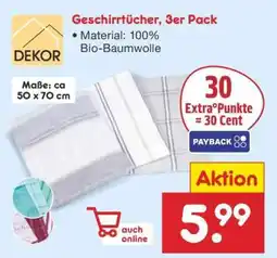 Netto Marken-Discount Geschirrtücher, 3er Pack Angebot
