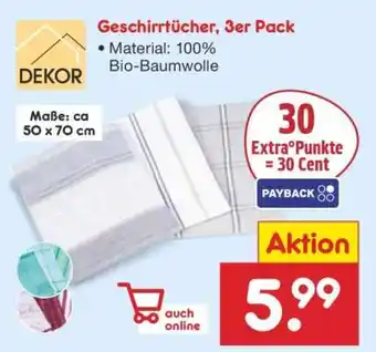 Netto Marken-Discount Geschirrtücher, 3er Pack Angebot