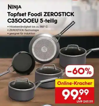 Netto Marken-Discount Topfset Foodi ZEROSTICK C35000EU 5-teilig Angebot